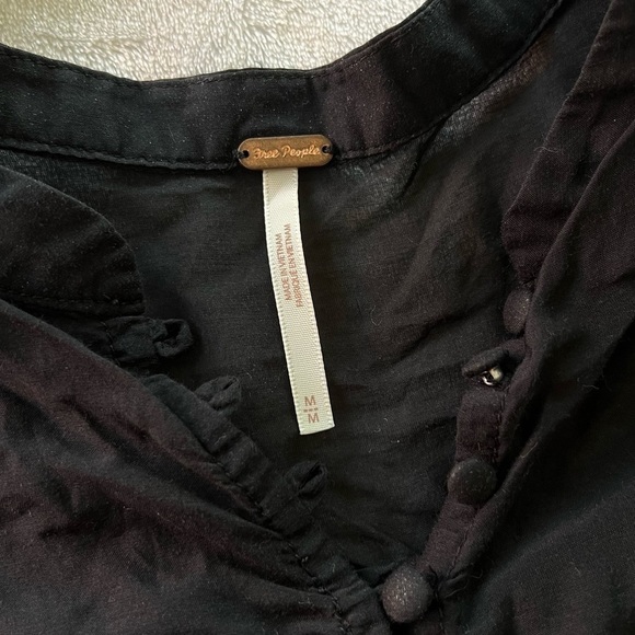 Free People Through and Through Top in Black - Picture 4 of 7